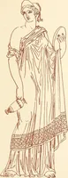 Picture 75 of 176 from Ancient Greek female costume : illustrated by one hundred and twelve plates and numerous smaller illustrations ; with descriptive letterpress and descriptive passages from the works of Homer, Hesiod, Herodotus, Aeschylus, Euripides, Aristophanes, Theocritus, Xenophon, Lucian, and other Greek authors (1882), leaf 164