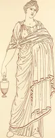 Picture 76 of 176 from Ancient Greek female costume : illustrated by one hundred and twelve plates and numerous smaller illustrations ; with descriptive letterpress and descriptive passages from the works of Homer, Hesiod, Herodotus, Aeschylus, Euripides, Aristophanes, Theocritus, Xenophon, Lucian, and other Greek authors (1882), leaf 166