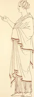 An illustration from Ancient Greek female costume : illustrated by one hundred and twelve plates and numerous smaller illustrations ; with descriptive letterpress and descriptive passages from the works of Homer, Hesiod, Herodotus, Aeschylus, Euripides, Aristophanes, Theocritus, Xenophon, Lucian, and other Greek authors (1882)