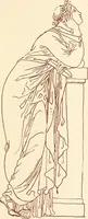 An illustration from Ancient Greek female costume : illustrated by one hundred and twelve plates and numerous smaller illustrations ; with descriptive letterpress and descriptive passages from the works of Homer, Hesiod, Herodotus, Aeschylus, Euripides, Aristophanes, Theocritus, Xenophon, Lucian, and other Greek authors (1882)