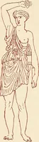 Picture 7 of 176 from Ancient Greek female costume : illustrated by one hundred and twelve plates and numerous smaller illustrations ; with descriptive letterpress and descriptive passages from the works of Homer, Hesiod, Herodotus, Aeschylus, Euripides, Aristophanes, Theocritus, Xenophon, Lucian, and other Greek authors (1882), leaf 19