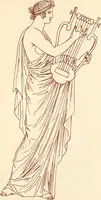 An illustration from Ancient Greek female costume : illustrated by one hundred and twelve plates and numerous smaller illustrations ; with descriptive letterpress and descriptive passages from the works of Homer, Hesiod, Herodotus, Aeschylus, Euripides, Aristophanes, Theocritus, Xenophon, Lucian, and other Greek authors (1882)