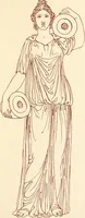 Picture 91 of 176 from Ancient Greek female costume : illustrated by one hundred and twelve plates and numerous smaller illustrations ; with descriptive letterpress and descriptive passages from the works of Homer, Hesiod, Herodotus, Aeschylus, Euripides, Aristophanes, Theocritus, Xenophon, Lucian, and other Greek authors (1882), leaf 196