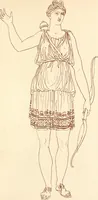 Picture 92 of 176 from Ancient Greek female costume : illustrated by one hundred and twelve plates and numerous smaller illustrations ; with descriptive letterpress and descriptive passages from the works of Homer, Hesiod, Herodotus, Aeschylus, Euripides, Aristophanes, Theocritus, Xenophon, Lucian, and other Greek authors (1882), leaf 200
