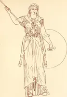 An illustration from Ancient Greek female costume : illustrated by one hundred and twelve plates and numerous smaller illustrations ; with descriptive letterpress and descriptive passages from the works of Homer, Hesiod, Herodotus, Aeschylus, Euripides, Aristophanes, Theocritus, Xenophon, Lucian, and other Greek authors (1882)
