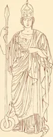 Picture 111 of 176 from Ancient Greek female costume : illustrated by one hundred and twelve plates and numerous smaller illustrations ; with descriptive letterpress and descriptive passages from the works of Homer, Hesiod, Herodotus, Aeschylus, Euripides, Aristophanes, Theocritus, Xenophon, Lucian, and other Greek authors (1882), leaf 232