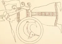 Picture 113 of 176 from Ancient Greek female costume : illustrated by one hundred and twelve plates and numerous smaller illustrations ; with descriptive letterpress and descriptive passages from the works of Homer, Hesiod, Herodotus, Aeschylus, Euripides, Aristophanes, Theocritus, Xenophon, Lucian, and other Greek authors (1882), leaf 234