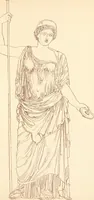 An illustration from Ancient Greek female costume : illustrated by one hundred and twelve plates and numerous smaller illustrations ; with descriptive letterpress and descriptive passages from the works of Homer, Hesiod, Herodotus, Aeschylus, Euripides, Aristophanes, Theocritus, Xenophon, Lucian, and other Greek authors (1882)