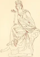 An illustration from Ancient Greek female costume : illustrated by one hundred and twelve plates and numerous smaller illustrations ; with descriptive letterpress and descriptive passages from the works of Homer, Hesiod, Herodotus, Aeschylus, Euripides, Aristophanes, Theocritus, Xenophon, Lucian, and other Greek authors (1882)