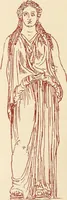 An illustration from Ancient Greek female costume : illustrated by one hundred and twelve plates and numerous smaller illustrations ; with descriptive letterpress and descriptive passages from the works of Homer, Hesiod, Herodotus, Aeschylus, Euripides, Aristophanes, Theocritus, Xenophon, Lucian, and other Greek authors (1882)