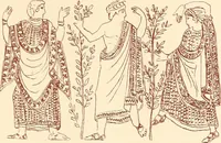 Picture 135 of 176 from Ancient Greek female costume : illustrated by one hundred and twelve plates and numerous smaller illustrations ; with descriptive letterpress and descriptive passages from the works of Homer, Hesiod, Herodotus, Aeschylus, Euripides, Aristophanes, Theocritus, Xenophon, Lucian, and other Greek authors (1882), leaf 264