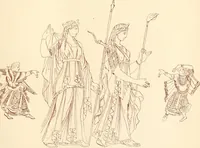 An illustration from Ancient Greek female costume : illustrated by one hundred and twelve plates and numerous smaller illustrations ; with descriptive letterpress and descriptive passages from the works of Homer, Hesiod, Herodotus, Aeschylus, Euripides, Aristophanes, Theocritus, Xenophon, Lucian, and other Greek authors (1882)
