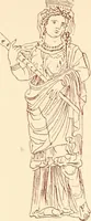 Picture 138 of 176 from Ancient Greek female costume : illustrated by one hundred and twelve plates and numerous smaller illustrations ; with descriptive letterpress and descriptive passages from the works of Homer, Hesiod, Herodotus, Aeschylus, Euripides, Aristophanes, Theocritus, Xenophon, Lucian, and other Greek authors (1882), leaf 266
