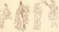 An illustration from Ancient Greek female costume : illustrated by one hundred and twelve plates and numerous smaller illustrations ; with descriptive letterpress and descriptive passages from the works of Homer, Hesiod, Herodotus, Aeschylus, Euripides, Aristophanes, Theocritus, Xenophon, Lucian, and other Greek authors (1882)