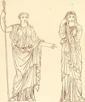 Picture 150 of 176 from Ancient Greek female costume : illustrated by one hundred and twelve plates and numerous smaller illustrations ; with descriptive letterpress and descriptive passages from the works of Homer, Hesiod, Herodotus, Aeschylus, Euripides, Aristophanes, Theocritus, Xenophon, Lucian, and other Greek authors (1882), leaf 274