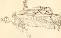 An illustration from Ancient Greek female costume : illustrated by one hundred and twelve plates and numerous smaller illustrations ; with descriptive letterpress and descriptive passages from the works of Homer, Hesiod, Herodotus, Aeschylus, Euripides, Aristophanes, Theocritus, Xenophon, Lucian, and other Greek authors (1882)