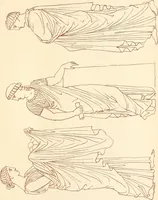 An illustration from Ancient Greek female costume : illustrated by one hundred and twelve plates and numerous smaller illustrations ; with descriptive letterpress and descriptive passages from the works of Homer, Hesiod, Herodotus, Aeschylus, Euripides, Aristophanes, Theocritus, Xenophon, Lucian, and other Greek authors (1882)