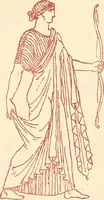 An illustration from Ancient Greek female costume : illustrated by one hundred and twelve plates and numerous smaller illustrations ; with descriptive letterpress and descriptive passages from the works of Homer, Hesiod, Herodotus, Aeschylus, Euripides, Aristophanes, Theocritus, Xenophon, Lucian, and other Greek authors (1882)