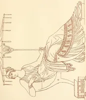 An illustration from Ancient Greek female costume : illustrated by one hundred and twelve plates and numerous smaller illustrations ; with descriptive letterpress and descriptive passages from the works of Homer, Hesiod, Herodotus, Aeschylus, Euripides, Aristophanes, Theocritus, Xenophon, Lucian, and other Greek authors (1882)