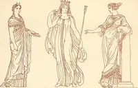 Picture 167 of 176 from Ancient Greek female costume : illustrated by one hundred and twelve plates and numerous smaller illustrations ; with descriptive letterpress and descriptive passages from the works of Homer, Hesiod, Herodotus, Aeschylus, Euripides, Aristophanes, Theocritus, Xenophon, Lucian, and other Greek authors (1882), leaf 302