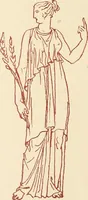 An illustration from Ancient Greek female costume : illustrated by one hundred and twelve plates and numerous smaller illustrations ; with descriptive letterpress and descriptive passages from the works of Homer, Hesiod, Herodotus, Aeschylus, Euripides, Aristophanes, Theocritus, Xenophon, Lucian, and other Greek authors (1882)