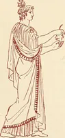An illustration from Ancient Greek female costume : illustrated by one hundred and twelve plates and numerous smaller illustrations ; with descriptive letterpress and descriptive passages from the works of Homer, Hesiod, Herodotus, Aeschylus, Euripides, Aristophanes, Theocritus, Xenophon, Lucian, and other Greek authors (1882)