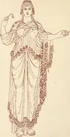 An illustration from Ancient Greek female costume : illustrated by one hundred and twelve plates and numerous smaller illustrations ; with descriptive letterpress and descriptive passages from the works of Homer, Hesiod, Herodotus, Aeschylus, Euripides, Aristophanes, Theocritus, Xenophon, Lucian, and other Greek authors (1882)