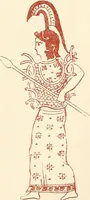 An illustration from Ancient Greek female costume : illustrated by one hundred and twelve plates and numerous smaller illustrations ; with descriptive letterpress and descriptive passages from the works of Homer, Hesiod, Herodotus, Aeschylus, Euripides, Aristophanes, Theocritus, Xenophon, Lucian, and other Greek authors (1882)