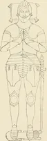An illustration from The ancient sepulchral effigies and monumental and memorial sculpture of Devon (1877)