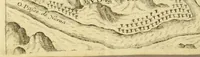 An illustration from Ander Theil der Orientalischen Indien, Von allen Völckern, Insulen, Meerporten, fliessenden Wassern vnd anderen Orten, so von Portugal auss, lengst dem Gestaden Aphrica, biss in Ost Indien vnd zu dem Landt China, sampt andern Insulen zu sehen seynd. : Beneben derenselben Aberglauben, Götzendienst vnd Tempeln, item von ihren Sitten, Trachten, Kleidungen, Policeyordnung, vnd wie sie hausshalten, beid so viel die Portugesen, welche da im Landt wohnen, vnd auch das inheimische Landvölcklein anlangt. Dessgleichen von der Residentz dess Spanischen Viceroys vnd anderer Spanier in Goa, item von allen Orientalischen, Indianischen Waaren vnd Kummerschafften: sampt deren Gewichten, Masen, Müntzen vnd ihrem Valor oder Wirdtgung. (1613)