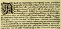An illustration from Ander Theil der Orientalischen Indien, Von allen Völckern, Insulen, Meerporten, fliessenden Wassern vnd anderen Orten, so von Portugal auss, lengst dem Gestaden Aphrica, biss in Ost Indien vnd zu dem Landt China, sampt andern Insulen zu sehen seynd. : Beneben derenselben Aberglauben, Götzendienst vnd Tempeln, item von ihren Sitten, Trachten, Kleidungen, Policeyordnung, vnd wie sie hausshalten, beid so viel die Portugesen, welche da im Landt wohnen, vnd auch das inheimische Landvölcklein anlangt. Dessgleichen von der Residentz dess Spanischen Viceroys vnd anderer Spanier in Goa, item von allen Orientalischen, Indianischen Waaren vnd Kummerschafften: sampt deren Gewichten, Masen, Müntzen vnd ihrem Valor oder Wirdtgung. (1613)