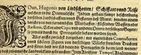 An illustration from Ander Theil der Orientalischen Indien, Von allen Völckern, Insulen, Meerporten, fliessenden Wassern vnd anderen Orten, so von Portugal auss, lengst dem Gestaden Aphrica, biss in Ost Indien vnd zu dem Landt China, sampt andern Insulen zu sehen seind. : Beneben derenselben Aberglauben, Götzendienst vnd Tempeln, item von jren Sitten, Trachten, Kleidungen, Policeyordnung, vnd wie sie hausshalten, beid so viel die Portugesen, welche dam im Landt wohnen, vnd auch das inheimische Landvölcklein anlangt. Dessgleichen von der Residentz dess Spanischen Viceroys vnd anderer Spanier in Goa, item von allen Orientalischen, Indianischen Waaren vnd Kummerschafften: sampt deren Gewichten, Masen, Müntzen vnd ihrem Valor oder Wirdtgung. (1598)