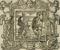 An illustration from Andreae Alciati Emblemata cum commentariis Claudii Minois I.C. Francisci Sanctii Brocensis, & notis Laurentij Pignorij Patavini : nouissima hac editione in continuam vnius commentarij seriem congestis, in certas quasdam quasi classes dispositis, & plusquam dimidia parte auctis (1661)