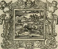 An illustration from Andreae Alciati Emblemata cum commentariis Claudii Minois I.C. Francisci Sanctii Brocensis, & notis Laurentij Pignorij Patavini : nouissima hac editione in continuam vnius commentarij seriem congestis, in certas quasdam quasi classes dispositis, & plusquam dimidia parte auctis (1661)