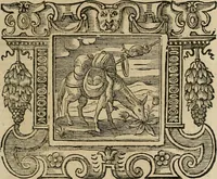 An illustration from Andreae Alciati Emblemata cum commentariis Claudii Minois I.C. Francisci Sanctii Brocensis, & notis Laurentij Pignorij Patavini : nouissima hac editione in continuam vnius commentarij seriem congestis, in certas quasdam quasi classes dispositis, & plusquam dimidia parte auctis (1661)