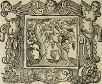 An illustration from Andreae Alciati Emblemata cum commentariis Claudii Minois I.C. Francisci Sanctii Brocensis, & notis Laurentij Pignorij Patavini : nouissima hac editione in continuam vnius commentarij seriem congestis, in certas quasdam quasi classes dispositis, & plusquam dimidia parte auctis (1661)