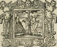 An illustration from Andreae Alciati Emblemata cum commentariis Claudii Minois I.C. Francisci Sanctii Brocensis, & notis Laurentij Pignorij Patavini : nouissima hac editione in continuam vnius commentarij seriem congestis, in certas quasdam quasi classes dispositis, & plusquam dimidia parte auctis (1661)