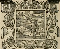 An illustration from Andreae Alciati Emblemata cum commentariis Claudii Minois I.C. Francisci Sanctii Brocensis, & notis Laurentij Pignorij Patavini : nouissima hac editione in continuam vnius commentarij seriem congestis, in certas quasdam quasi classes dispositis, & plusquam dimidia parte auctis (1661)