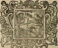 An illustration from Andreae Alciati Emblemata cum commentariis Claudii Minois I.C. Francisci Sanctii Brocensis, & notis Laurentij Pignorij Patavini : nouissima hac editione in continuam vnius commentarij seriem congestis, in certas quasdam quasi classes dispositis, & plusquam dimidia parte auctis (1661)