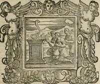 An illustration from Andreae Alciati Emblemata cum commentariis Claudii Minois I.C. Francisci Sanctii Brocensis, & notis Laurentij Pignorij Patavini : nouissima hac editione in continuam vnius commentarij seriem congestis, in certas quasdam quasi classes dispositis, & plusquam dimidia parte auctis (1661)