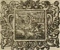 An illustration from Andreae Alciati Emblemata cum commentariis Claudii Minois I.C. Francisci Sanctii Brocensis, & notis Laurentij Pignorij Patavini : nouissima hac editione in continuam vnius commentarij seriem congestis, in certas quasdam quasi classes dispositis, & plusquam dimidia parte auctis (1661)