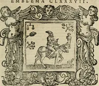 An illustration from Andreae Alciati Emblemata cum commentariis Claudii Minois I.C. Francisci Sanctii Brocensis, & notis Laurentij Pignorij Patavini : nouissima hac editione in continuam vnius commentarij seriem congestis, in certas quasdam quasi classes dispositis, & plusquam dimidia parte auctis (1661)
