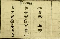 An illustration from Andreae Argoli ... Ephemerides annorum L iuxta Tychonis hypotheses : et accuratè e coelo deductas observationes, ab anno 1630 ad annum 1680 (1638)