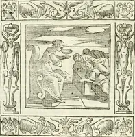 An illustration from Andreæ Alciati emblemata cvm commentariis Clavdii Minois...: & notis Lavrentii Pignorii Patavini : nouissima hac editione in continuam vnius commentarij seriem congestis, in certas quasdam quasi classes dispositis, & plusquam dimidia parte auctis (1621)