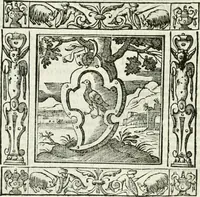 An illustration from Andreæ Alciati emblemata cvm commentariis Clavdii Minois...: & notis Lavrentii Pignorii Patavini : nouissima hac editione in continuam vnius commentarij seriem congestis, in certas quasdam quasi classes dispositis, & plusquam dimidia parte auctis (1621)