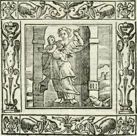 An illustration from Andreæ Alciati emblemata cvm commentariis Clavdii Minois...: & notis Lavrentii Pignorii Patavini : nouissima hac editione in continuam vnius commentarij seriem congestis, in certas quasdam quasi classes dispositis, & plusquam dimidia parte auctis (1621)