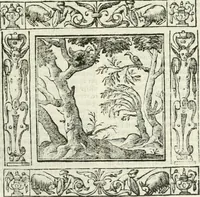 An illustration from Andreæ Alciati emblemata cvm commentariis Clavdii Minois...: & notis Lavrentii Pignorii Patavini : nouissima hac editione in continuam vnius commentarij seriem congestis, in certas quasdam quasi classes dispositis, & plusquam dimidia parte auctis (1621)