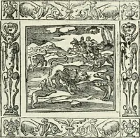 An illustration from Andreæ Alciati emblemata cvm commentariis Clavdii Minois...: & notis Lavrentii Pignorii Patavini : nouissima hac editione in continuam vnius commentarij seriem congestis, in certas quasdam quasi classes dispositis, & plusquam dimidia parte auctis (1621)