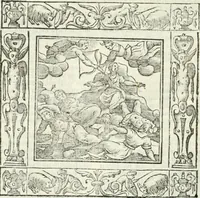 An illustration from Andreæ Alciati emblemata cvm commentariis Clavdii Minois...: & notis Lavrentii Pignorii Patavini : nouissima hac editione in continuam vnius commentarij seriem congestis, in certas quasdam quasi classes dispositis, & plusquam dimidia parte auctis (1621)