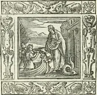 An illustration from Andreæ Alciati emblemata cvm commentariis Clavdii Minois...: & notis Lavrentii Pignorii Patavini : nouissima hac editione in continuam vnius commentarij seriem congestis, in certas quasdam quasi classes dispositis, & plusquam dimidia parte auctis (1621)